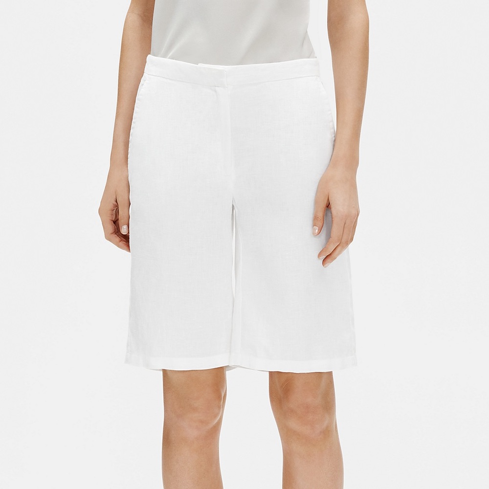 Eileen Fisher Organic Linen Shorts White